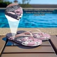 thumbnail image 4 of POLERO Slim French Bulldog Flip Flops for Women Cherry Blossom Beach Thong Sandals Comfortable Women's Summer Sandals, 4 of 7