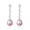 Purple, variant on YAMI 8-9mm Black Cultured Pearl Drop Dangle Earrings for Women, 925 Sterling Silver CZ Diamond Long Chain Earrings, Elegant Jewelry Gift