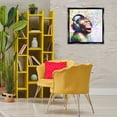thumbnail image 4 of Stupell Industries Eclectic Blissful Beats Monkey Black Floating Frame Canvas Art, 25 x 25, by Leon Devenice, 4 of 8