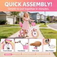 thumbnail image 4 of Korimefa Girls Bike for Toddlers 4-8 Years Old Kids, 14 inch Kids Bike with Training Wheels, Basket and Doll Seat, Children Bicycles with Handbrake, White, 4 of 18