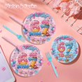 thumbnail image 4 of Princess Birthday Party Decorations, 96 Pcs Four Ever a Princess Plates and Napkins Forks Tableware Set, Girls 4th Birthday Party Supplies Disposable Plates Set for 24, 4 of 7