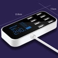 thumbnail image 2 of Cargador de coche rápido A9S 8 puertos Multi USB Pantalla LCD Cargador de teléfono 12V Hub Romacci Cargador de coche, 2 of 7