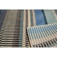 thumbnail image 5 of EORC Stripe/BLUE Hand Knotted Wool Modern Knotted Strpied Rug, 4' x 6', 5 of 5