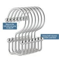 thumbnail image 4 of TABGIME Durable Plated Chrome Finish Metal Rustproof Double Hooks Shower Curtain Rings, 12 Count, 4 of 5