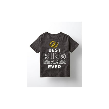Best Ring Bearer Ever - Wedding Party Engagement Youth Short Sleeve (Best Instant Print Camera For Wedding)