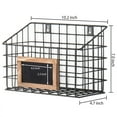 thumbnail image 2 of MyGift 3 Piece Wall Mounted Wire Baskets with Chalkboard Labels, Black, 2 of 5