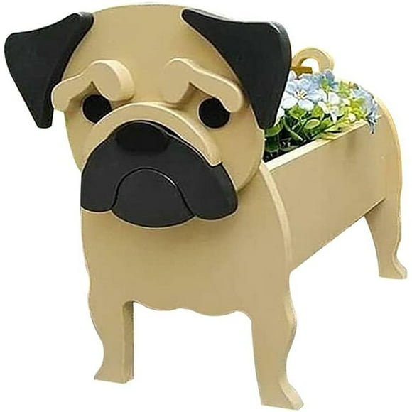 Dog Planter Animal Shaped Cartoon Succulent Planter Cute Dog Design Herb Garden Succulents Cute Cement Flower Pot For Garden Decoration Patio Without Plant