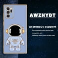 thumbnail image 2 of ZUKKASHAN Compatible with Samsung Galaxy Note 20 Ultra 5G Case with Cute Astronaut Kickstand Design Soft TPU Protective Shockproof Plating Phone Case for Galaxy Note 20 Ultra, 2 of 5