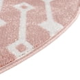thumbnail image 6 of Unique Loom Bohemian Trellis Collection Area Rug - Gypsy (3' Round Pink/Ivory), 6 of 7