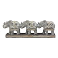 thumbnail image 2 of Ebros Feng Shui 3 Silver Geometric Elephants Statue W/ Tapestry Blanket Design, 2 of 7
