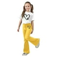 thumbnail image 3 of Gaexia Girls Short-Sleeved Suit,Stylish Girls Casual Outfit Flare Pants and Short Sleeve Top Comfortable Playwear Two Piece Summer Fashion Clothes,140, 3 of 5
