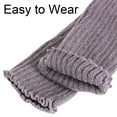 thumbnail image 4 of Deago 2 Pairs Winter Leg Warmers Thigh High Over Knee Footless Socks Knitted Long Boot Cuffs Topper Socks for Women (Gray), 4 of 7