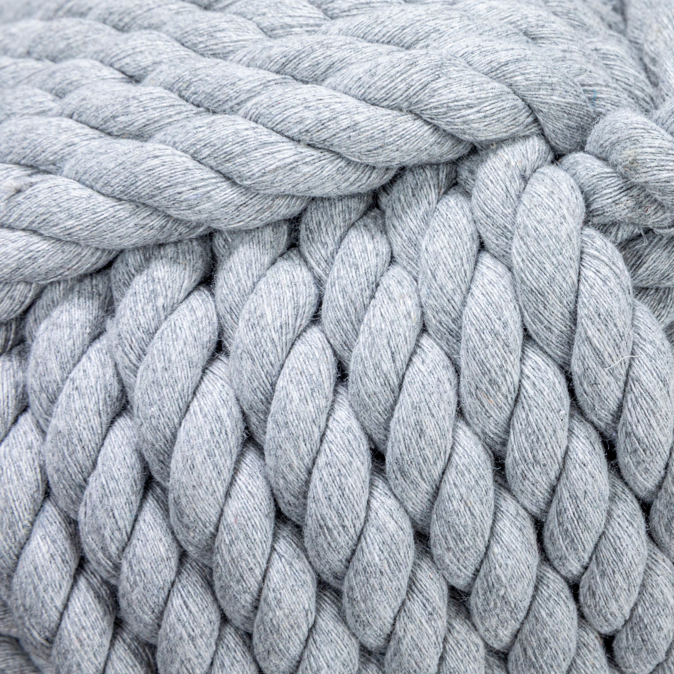 Creative Co-Op Nautical Rope Knot Decorative Cotton Door Stop, Grey