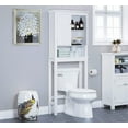 thumbnail image 2 of Spirich Over-the-Toilet Storage Cabinet with Adjustable Shelf, Space-Saving Bathroom Organizer, White, 2 of 6