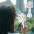 thumbnail image 5 of Handheld Mist Fan with 3 Speeds, USB Rechargeable Portable Spray Fan, Face Moisturizing Cooling Fan for Office, Home, Outdoor Use, Compact Travel Design, 5 of 6