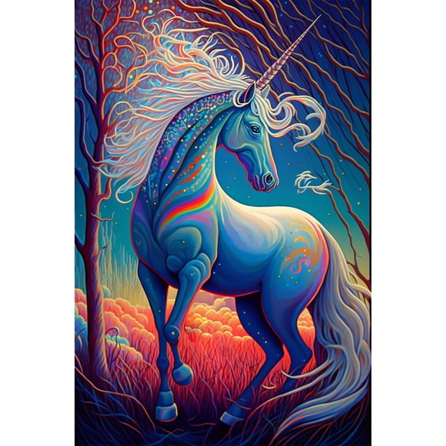 24x36 gallery poster, 1980s unicorn p10 - Walmart.com