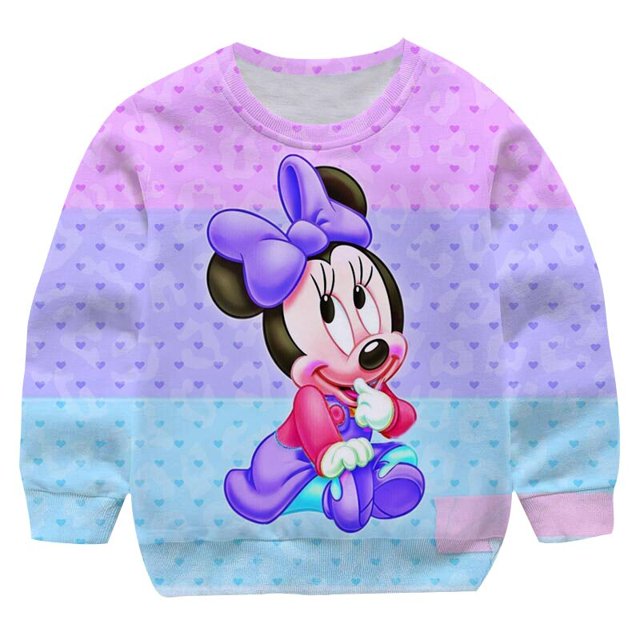 Bebé niñas niños encantador Mickey Mouse Minnie manga larga cuello redondo sudaderas niño dibujos animados sudaderas Otoño Invierno bebé Outfit14T Gao Jinjia LED