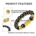 thumbnail image 3 of Bracelet Obsidienne Noire Feng Shui, 3 of 5