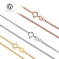 thumbnail image 6 of 18K Solid Yellow OR White Gold Wheat Chain AU750 Diamond-cut Square Wheat Chain 18", 6 of 10