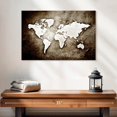 thumbnail image 2 of Elephant Stock Old Grunge World Map Wall Art - Horizontal Canvas Wall Art - Living Room Wall Decor - Map Canvas - Gray And Brown Decor - 24" x 16", 2 of 4