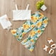 thumbnail image 4 of Conjunto de 2 piezas de ropa para niñas pequeñas con tirantes, pantalones acampanados florales y blusas., 4 of 8