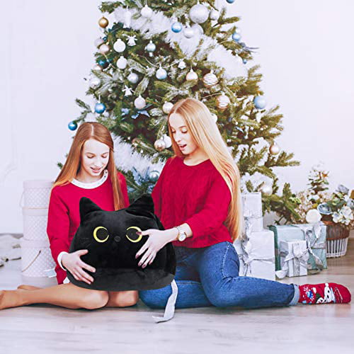 L Plush Toy Black Cat Cute Cat Plush Toy Gift for Girl Boy Girlfriend Creative Cat Shape Pillow Cat Plush Toy Pillow 