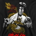 thumbnail image 2 of Bruce Lee Golden Year of the Dragon Unisex Adult Pull-Over Hoodie (2X-Large) Black, 2 of 5