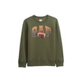 thumbnail image 1 of Sudadera GAP para niños con logo, chaqueta estilo militar verde, talla S, 1 of 1