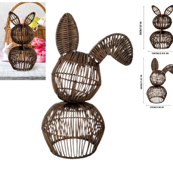 Wicker Easter Bunny, Bunny Topiary Outdoor, Wicker Easter Bunny Outside, Wicker Bunny, Wicker Easter Bunny Decor, Rattan Bunny Outdoor, Rattan Bunnies, Wicker Bunny Topiary For Easter Porch Decor