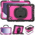 thumbnail image 2 of Case for Samsung Galaxy Tab A11 2025/Tab A9 2023 8.7 inch, 360 Rotating Stand Handle Pencil Holder Shoulder Strap Heavy Duty Shockproof Cover, Rose PC, 2 of 7