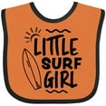 thumbnail image 3 of Inktastic Little Surf Girl with Surfboard Girls Baby Bib, 3 of 4