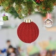 thumbnail image 4 of 12 Pcs Christmas Ornaments Ball Ornaments 3.15 Inch Boho Farmhouse Crochet Christmas Balls Modern Handmade Woven Knitted Cotton Baubles for Xmas Tree Rustic Farmhouse Holiday Decor, 4 of 4