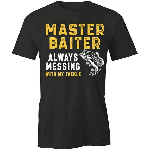 Master Baiter T-Shirt | Funny Fishing Black Tee Gift