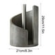 thumbnail image 2 of Porta toallas de papel de madera | Dispensador de pie de mostrador | Soporte de hierro negro y base redonda ponderada de madera natural | Se adapta a rollos estándar y jumbo | Lágrima con una mano |, 2 of 6