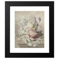 thumbnail image 2 of Anonymous 12x14 Black Modern Framed Museum Art Print Titled - Flowers Lying on a Plinth (C. 1700 - C. 1800), 2 of 5