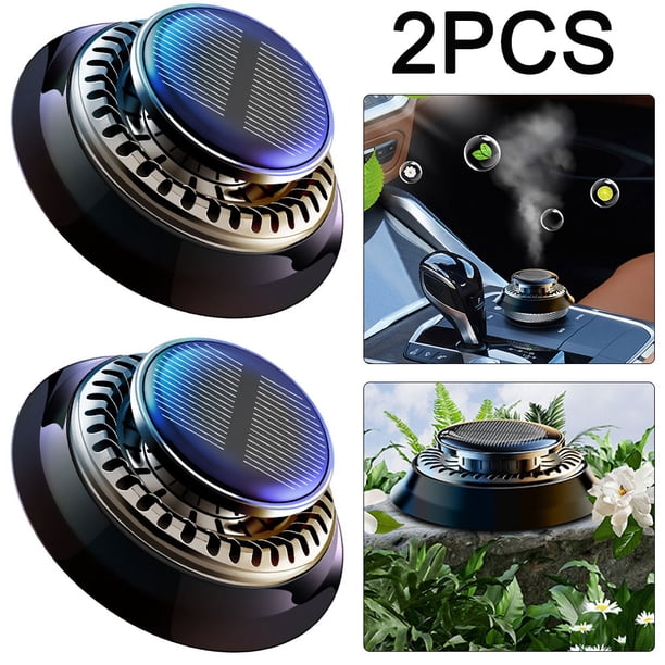 Purificador Aire Solar Giratorio DQrwqpou para Aromaterapia Coche Accesorios Interiores Colonia 2 Uds