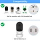 thumbnail image 2 of Soporte de clip flexible compatible con Owlet, Motorola y otras cámaras para monitores de bebés con orificio roscado de 1/4 sin herramientas ni daños en la pared - Blanco, 2 of 5