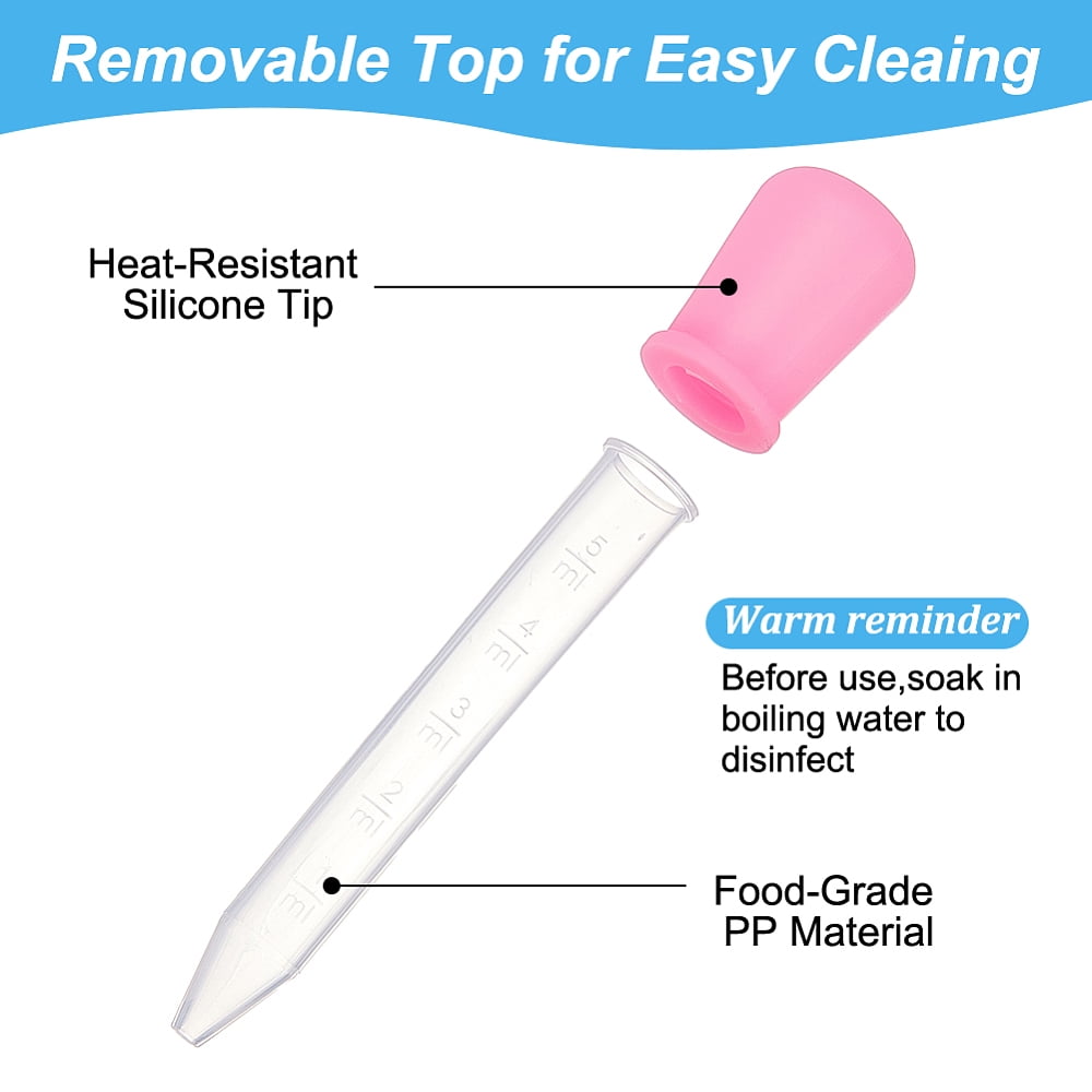 100Pcs Silicone PE Droppers Transfer Graduated Pipettes with 1pc PBT Stainless Steel Lotus Root Washing Brush Mixed Color 112x22mm