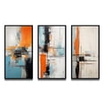 thumbnail image 2 of Designart "Ephemeral Patience Minimalist Abstract IV" Abstract Painting Framed Wall Art Set Of 3 - Blue Modern Frame Gallery Set For Office Decor, 2 of 6