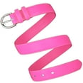 thumbnail image 2 of Falari Women Genuine Leather Belt Fashion Dress Belt With Single Prong Buckle Hot Pink XS, 2 of 6