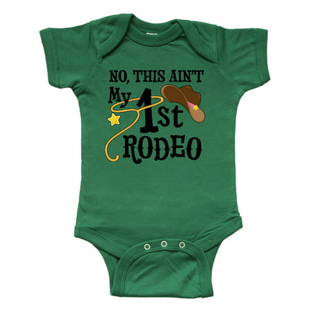 

Inktastic No This Ain t My 1st Rodeo Cowboy Hat and Lasso Gift Baby Boy or Baby Girl Bodysuit