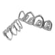 thumbnail image 5 of Parrillas Chapadas en dieciocho , 4 Colmillos, Conjunto Inferior, Cara Abierta, Colmillos, Rejilla, , Rock, Joyería de Disfraz Plata, 5 of 5