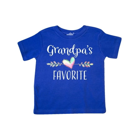 

Inktastic Grandpas Favorite- Heart Grandchild Gift Toddler Boy or Toddler Girl T-Shirt