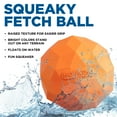 thumbnail image 2 of Hound2O Dog Toys | Squeaky Fetch Ball, Orange | Durable & Floating Outdoor Toy for Dogs, 2 of 6