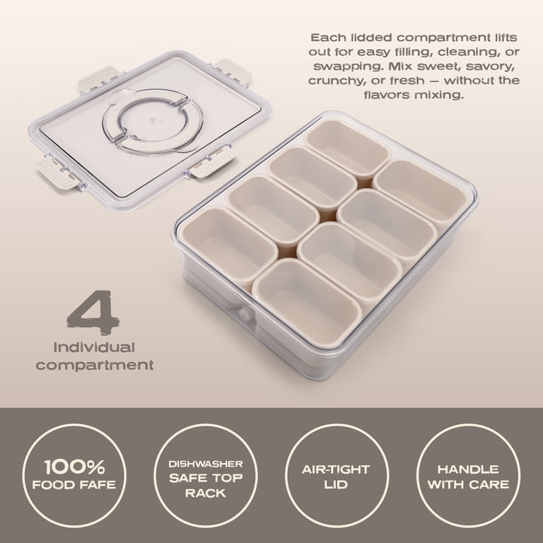 Cook with Color 8-Compartment Snack Box Food Storage Container