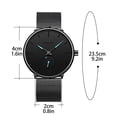 thumbnail image 3 of Hlzmart Watches for Men Fashion Waterproof Men's Watch Business Two Pin Half Stainless Steel Band Youth Quartz Watch Watch Relojes Para Hombres (Buy 2 Get 1 Free), 3 of 5