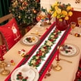 thumbnail image 5 of FastXmas Christmas Table Runner Decoration,11.8 x 70 Inch Christmas Red Snowflake,Santa Table Runner Ornaments,Linen Like Table Runner Decor for Indoor Outdoor Home Party Table Decor Christmas Party, 5 of 6