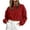 Red, variant on Cropped Hoodies Women's 2026 Fall Oversized Sweatshirts Long Sleeve Aesthetic Drop Shoulder Hooded Pullover Y2K Trendy Winter Fashion Clothes