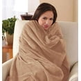 thumbnail image 2 of Sunbeam Electric Heated Throw Blanket with 3-Heat Setting & Auto-Off Controller (Beige), 2 of 4