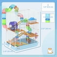 thumbnail image 3 of PawHut 5 Tiers Hamster Cage, Portable Animal Travel Carrier, Light Blue, 3 of 10